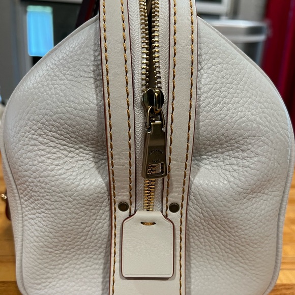 Coach Rogue Satchel in Chalk White pebbled leather old brass hardware. - Picture 10 of 16